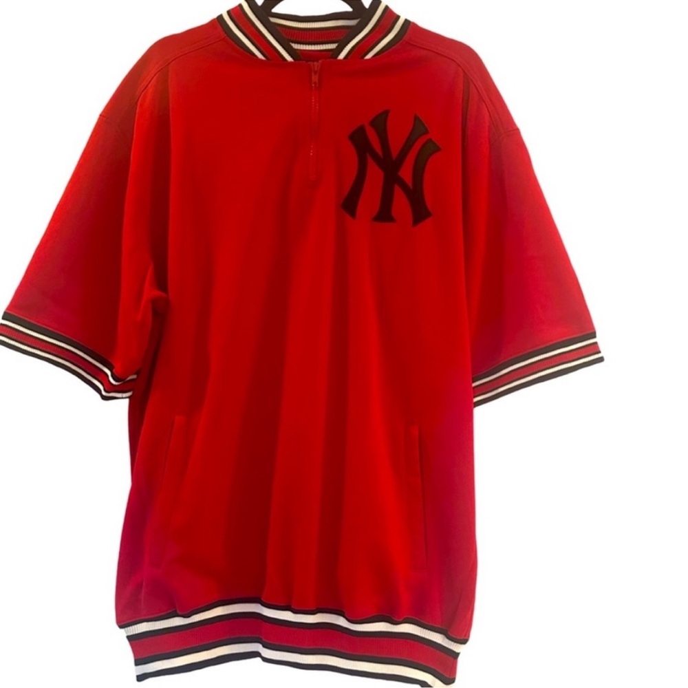 New Men’s Genuine Heritage Major League Yankee Pullover in Red XL